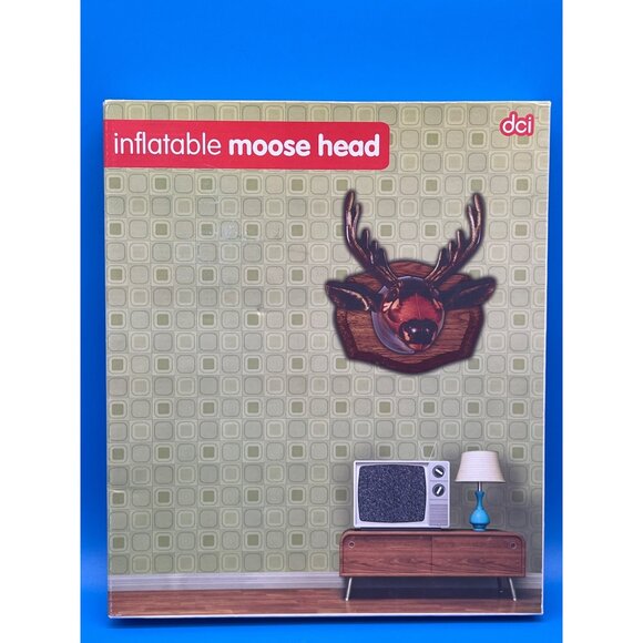 Inflatable Moose Head Wall Decor Durable Vinyl Home Decoration - Picture 3 of 6